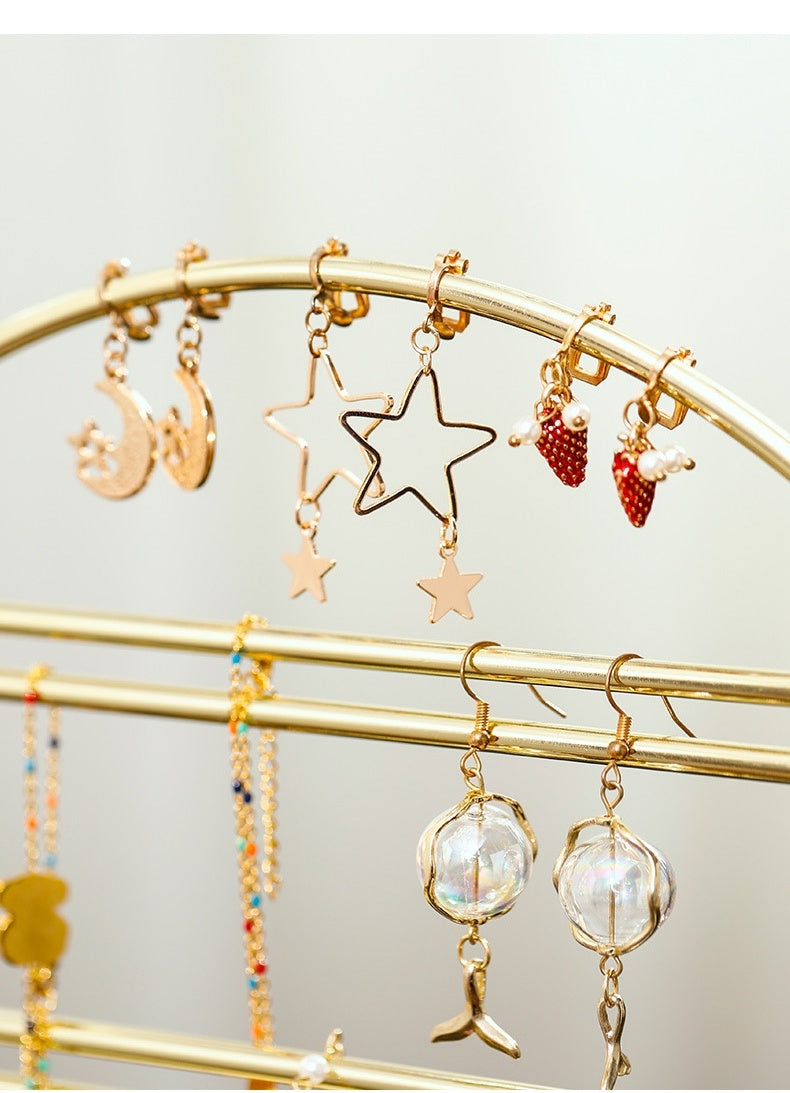 Creative Earring Holder Rotating Jewelry Holder Home